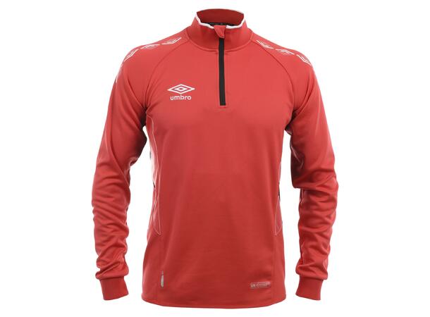 UMBRO UX-1 Half Zip Jr Röd/Vit 140 Träningströja med krage 